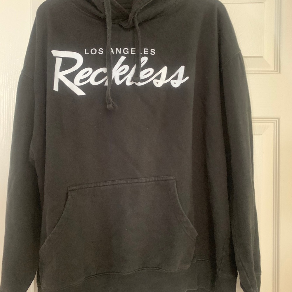 Reckless men’s black hoodie